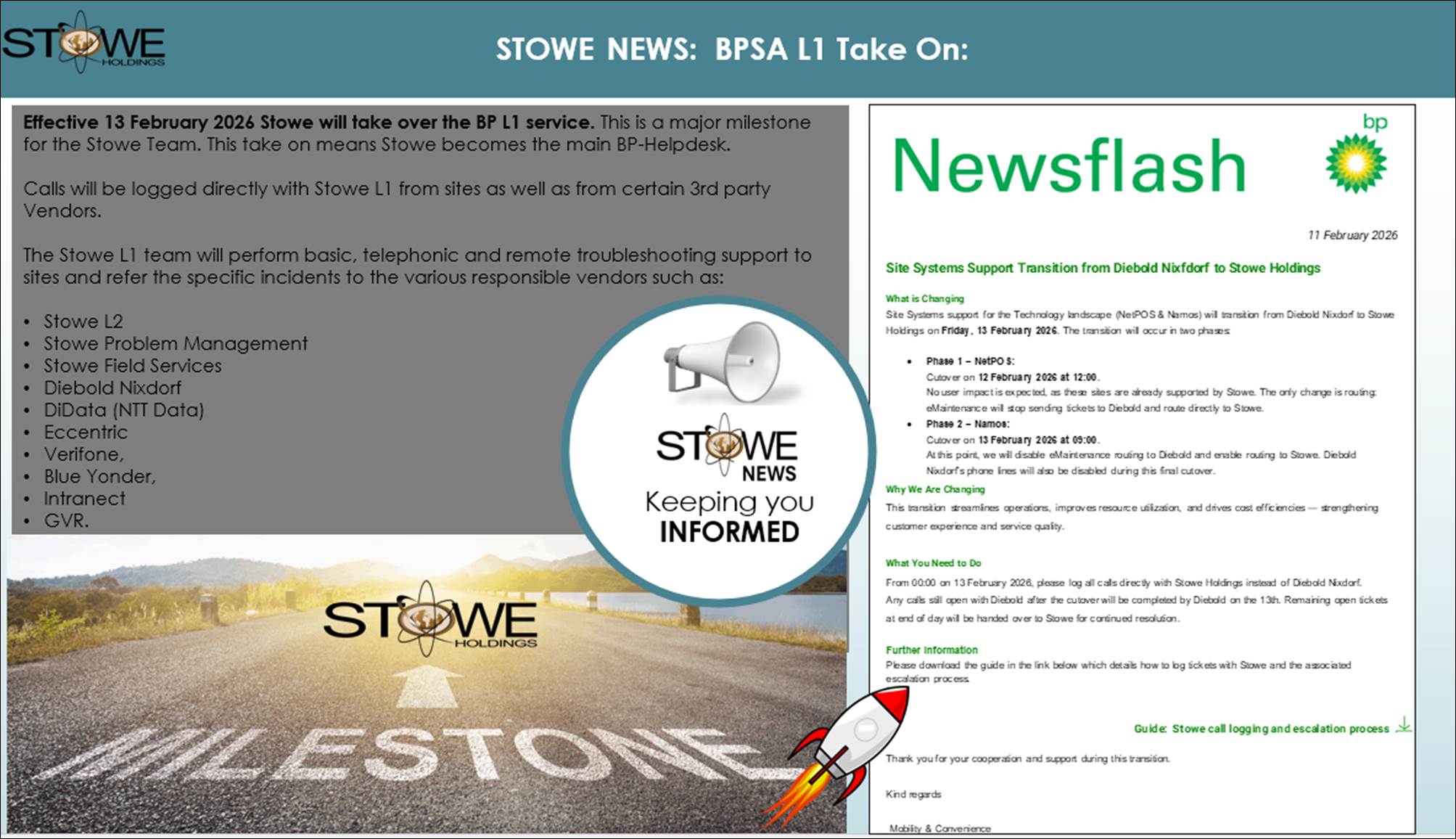 Stowe News bulletin: BPSA L1 Take On